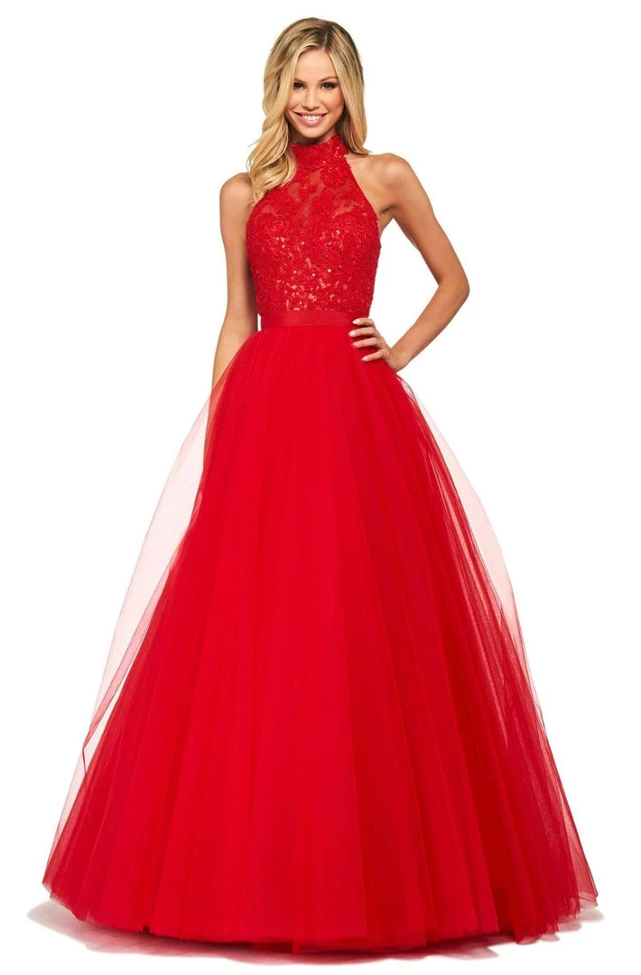 Sherri Hill - 53727 High Halter Open Back Ballgown 3 Sherri Hill - 53727 High Halter Open Back Ballgown