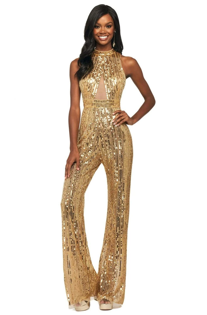 Sherri Hill - 53729 High Neck Fully Beaded Fitted Jumpsuit 3 Sherri Hill - 53729 High Neck Fully Beaded Fitted Jumpsuit