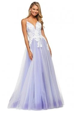 Sherri Hill - 53730 Plunging V-Neck A Line Dress