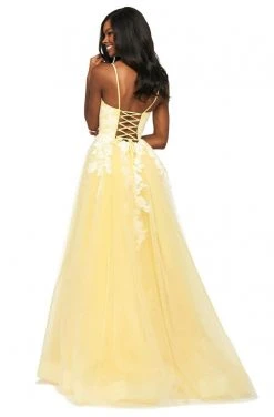 Sherri Hill - 53730 Plunging V-Neck A Line Dress