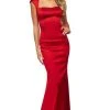 Sherri Hill - 53734 Square Neck Stretch Satin Long Dress 1 Sherri Hill - 53734 Square Neck Stretch Satin Long Dress
