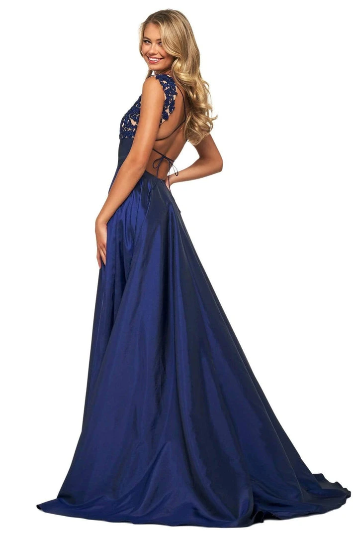 Sherri Hill - 53767 Beaded Plunging V-Neck A-Line Dress 6 Sherri Hill - 53767 Beaded Plunging V-Neck A-Line Dress