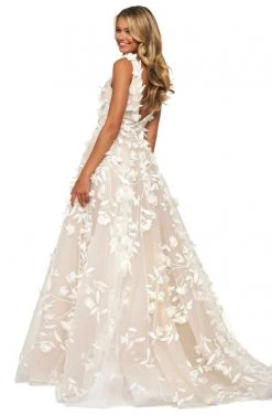 Sherri Hill - 53770 V-Neck Tulle A-Line Dress