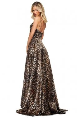 Sherri Hill - 53772 V-Neck Satin A-Line Dress