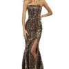 Sherri Hill - 53773 Straight-Across Lace-Up Fitted Dress