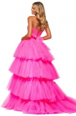 Sherri Hill - 53776 Tiered A-Line Tulle Dress