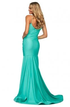 Sherri Hill - 53809 Ruched Sweetheart High-Low Jersey Dress