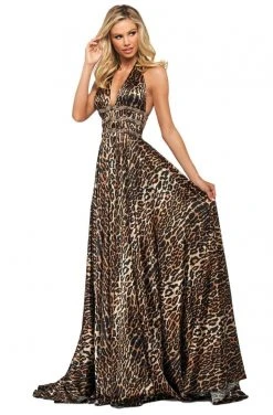 Sherri Hill - 53834 V-Neck Printed A-Line Dress