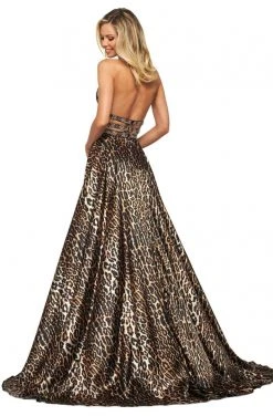 Sherri Hill - 53834 V-Neck Printed A-Line Dress