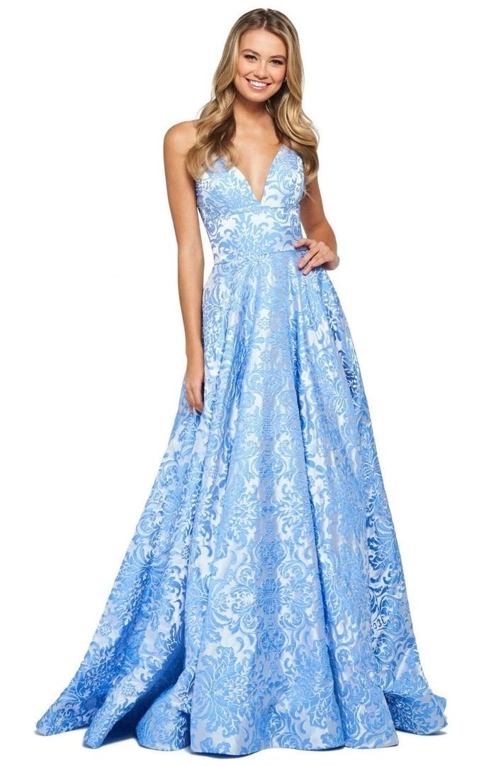 Sherri Hill - 53881 V-Neck Long A-Line Dress 3 Sherri Hill - 53881 V-Neck Long A-Line Dress