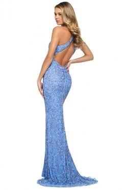 Sherri Hill - 53897 Neckline Sequins Sheath Dress