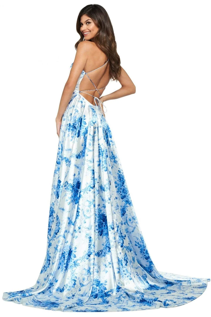 Sherri Hill - 53902 Scoop Neckline Floral A-Line Dress 4 Sherri Hill - 53902 Scoop Neckline Floral A-Line Dress