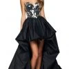 Sherri Hill - 54023 Strapless Glass Cut Corset High Low Dress 1 Sherri Hill - 54023 Strapless Glass Cut Corset High Low Dress