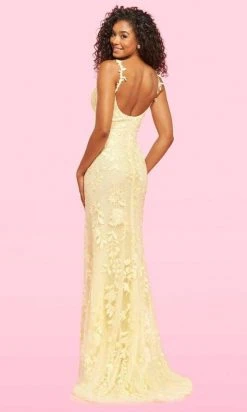Sherri Hill - 54197 Square Embroidered Evening Dress