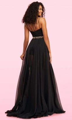 Sherri Hill - 54238 Jeweled Romper High Slit Overskirt Gown 5 Sherri Hill - 54238 Jeweled Romper High Slit Overskirt Gown