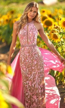 Sherri Hill - 54302 High Halter Overskirt Dress