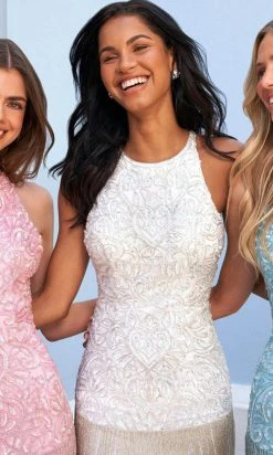 Sherri Hill - 54413 Halter Sheath Cocktail Dress 8 Sherri Hill - 54413 Halter Sheath Cocktail Dress