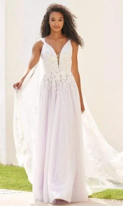 Sherri Hill - 54859 Floral Lace Cascade Gown