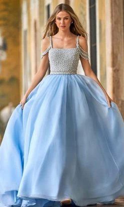 Sherri Hill - 54976 Draped Off Shoulder Ballgown