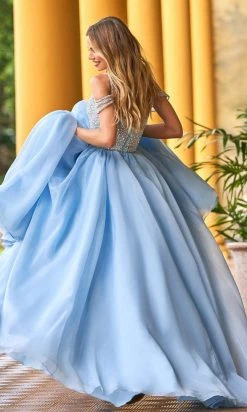 Sherri Hill - 54976 Draped Off Shoulder Ballgown