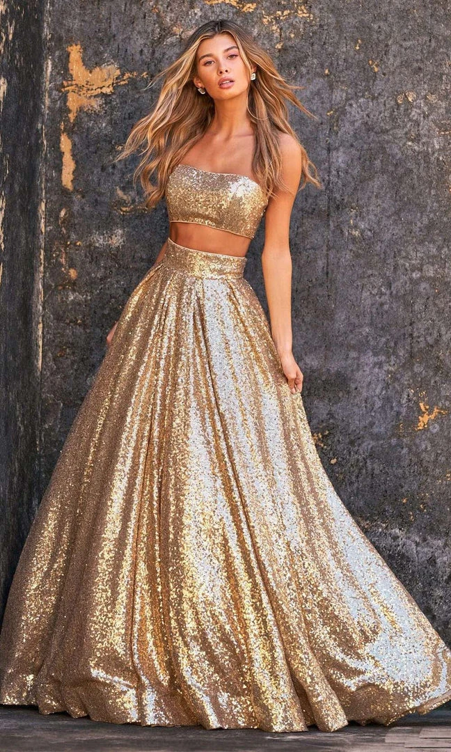 Sherri Hill - 55003 Two Piece Sequined Volume Dress 3 Sherri Hill - 55003 Two Piece Sequined Volume Dress