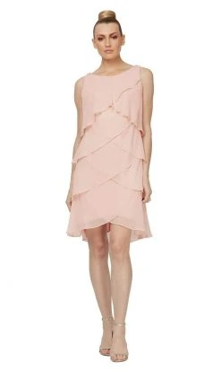 SLNY - Sleeveless Tulip Tiered Chiffon Dress 1140441