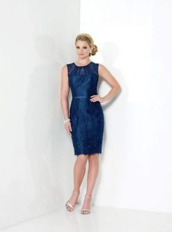 Social Occasions By Mon Cheri Social Occasions - 215803 Two-Piece Lace Illusion Jewel Neck Dress