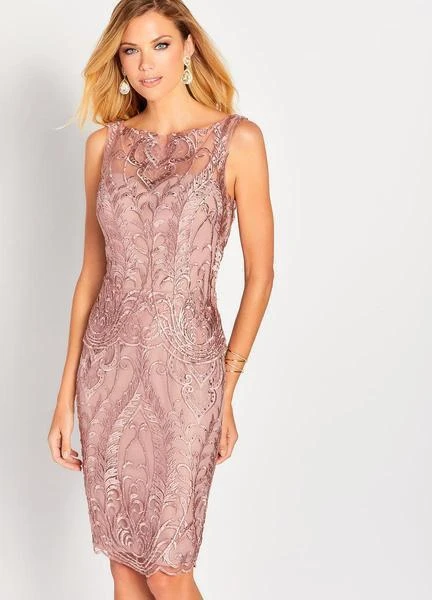 Social Occasions By Mon Cheri - Embroidered Bateau Cocktail Dress 119829 5 Social Occasions By Mon Cheri - Embroidered Bateau Cocktail Dress 119829