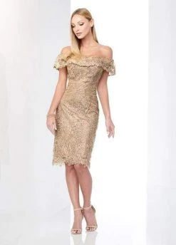 Social Occasions By Mon Cheri - Off-Shoulder Corded Lace Dress 218810